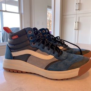 Vans Blue, Grey & Black Suede High Top - Mens 9.5